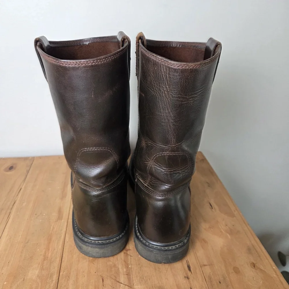 CAT Caterpillar Revolver P72191 Mens 11.5 Wide Brown Leather Pull On Work Boots